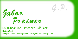 gabor preiner business card